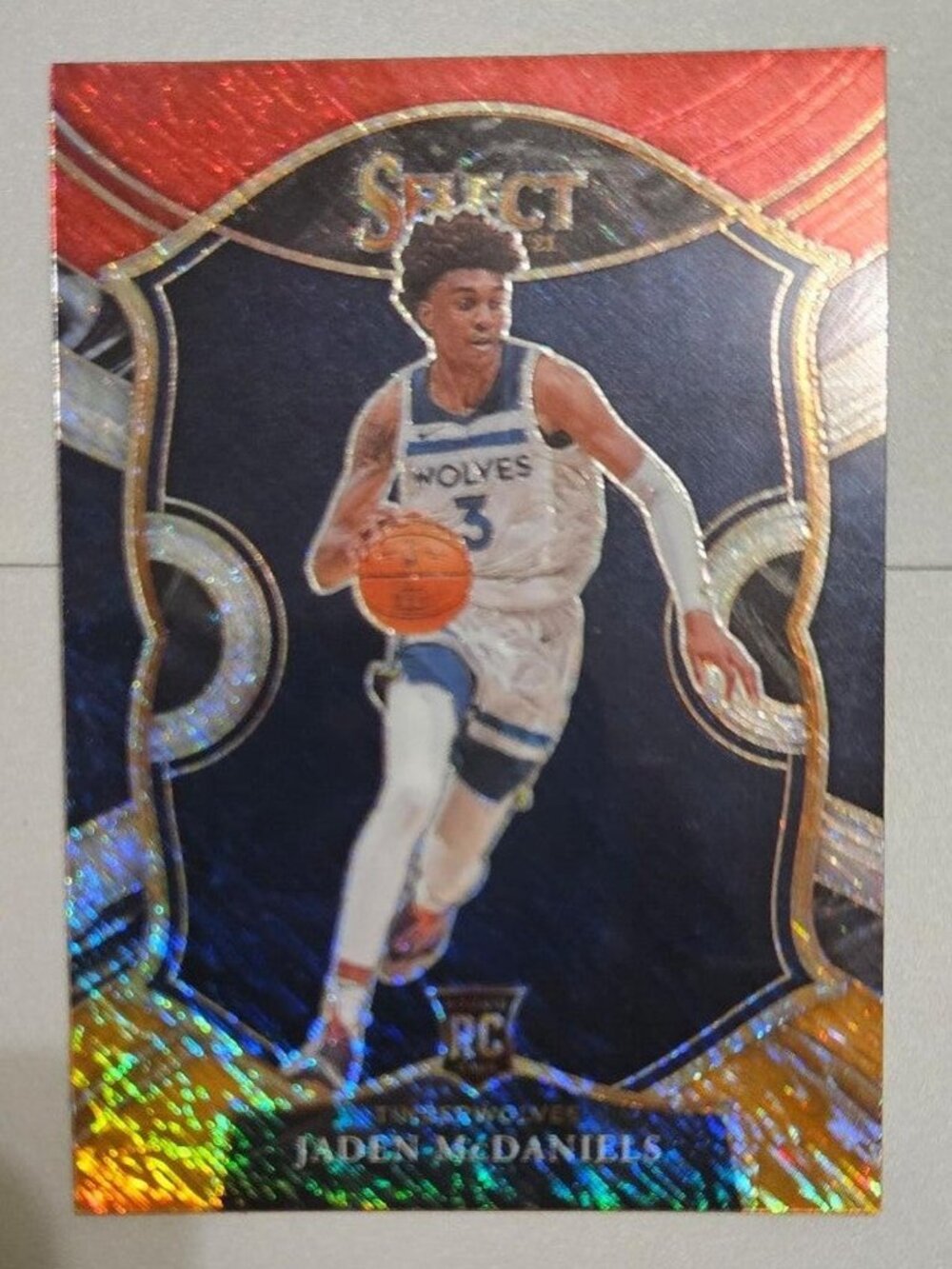 2020-21 Panini Select Prizm Basketball Jaden McDaniels Rookie Tri Color Prizm